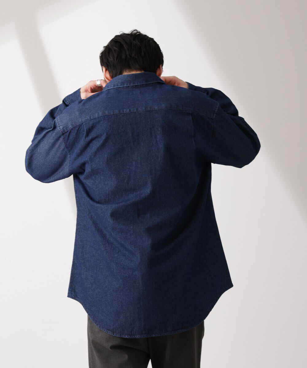 nano･universe「ライトオンスデニムシャツ 長袖」|シャツ・ブラウス|