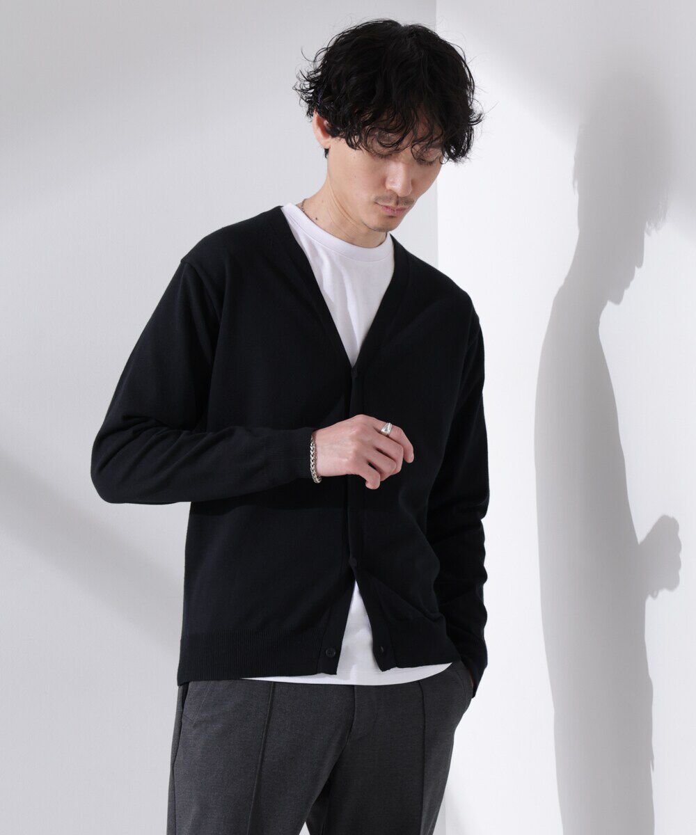 nano･universe「プレーティングスタンダードカーディガン」|ニット・セーター|