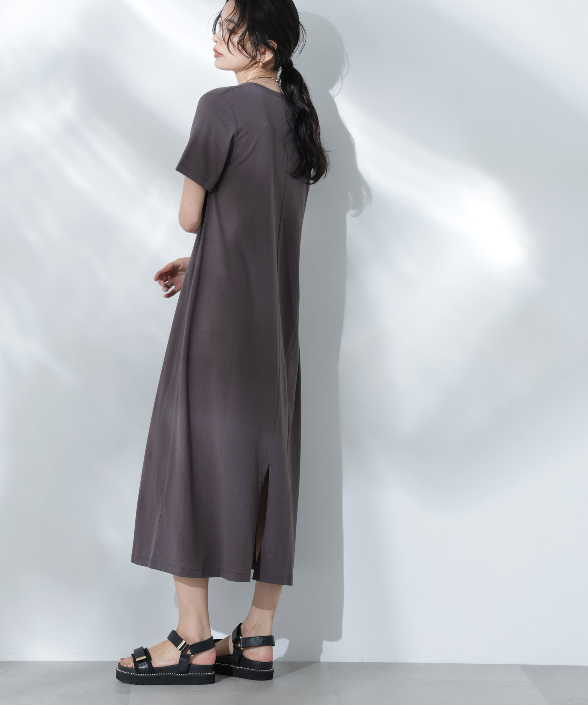 nano･universe「Anti Soaked(R) 汗染み防止フレアワンピース」|ワンピース|