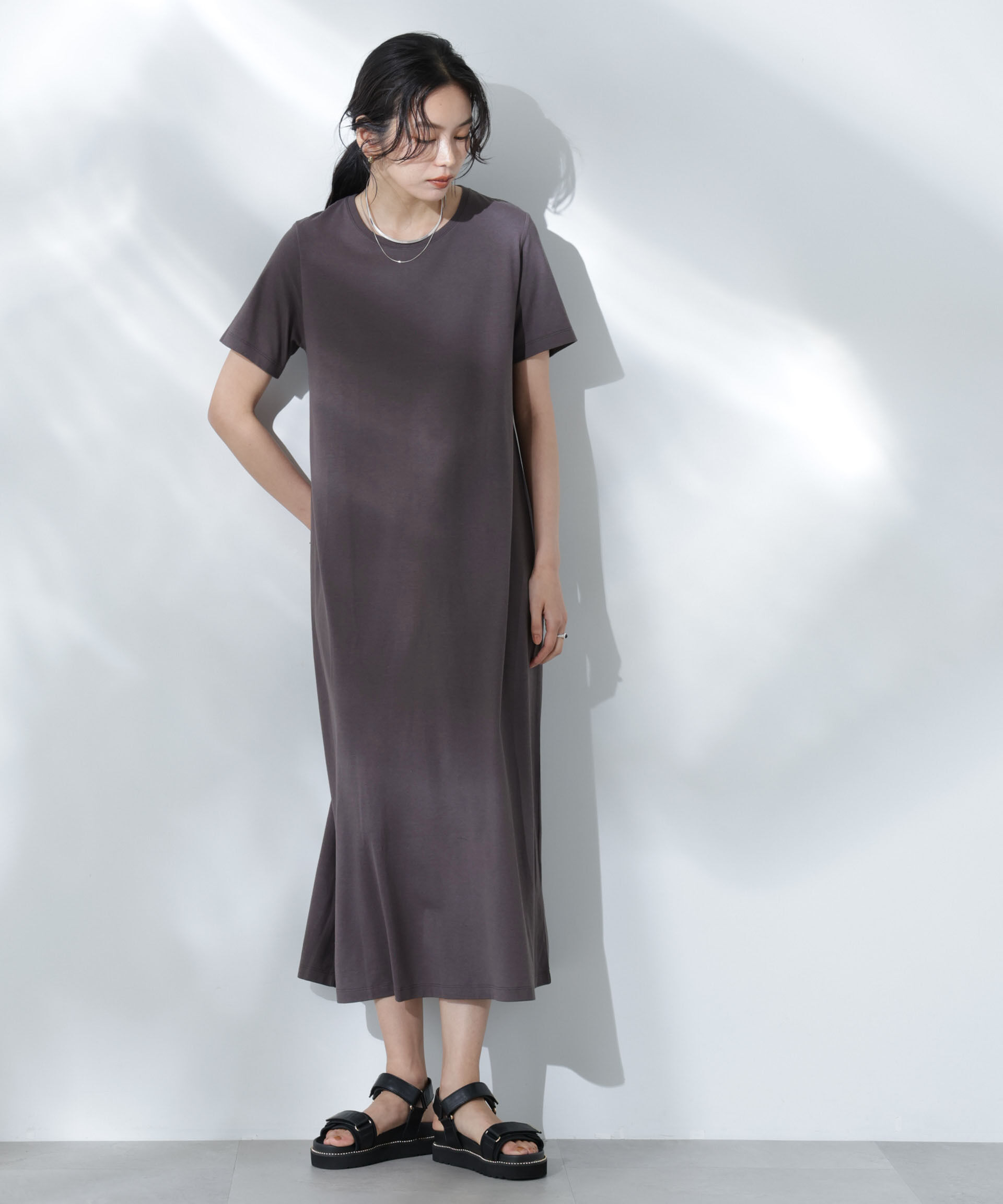 nano･universe「Anti Soaked(R) 汗染み防止フレアワンピース」|ワンピース|