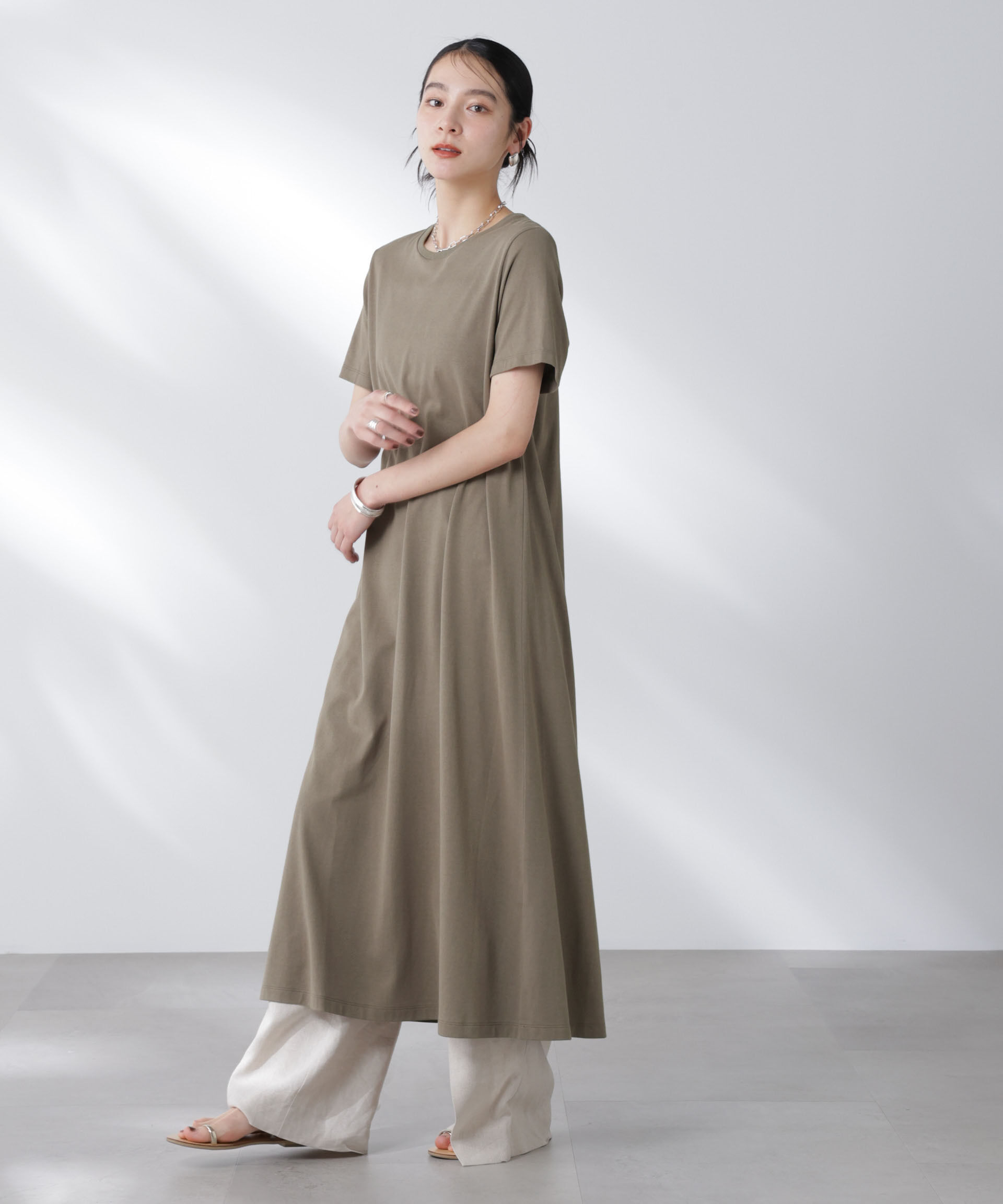 nano･universe「Anti Soaked(R) 汗染み防止フレアワンピース」|ワンピース|