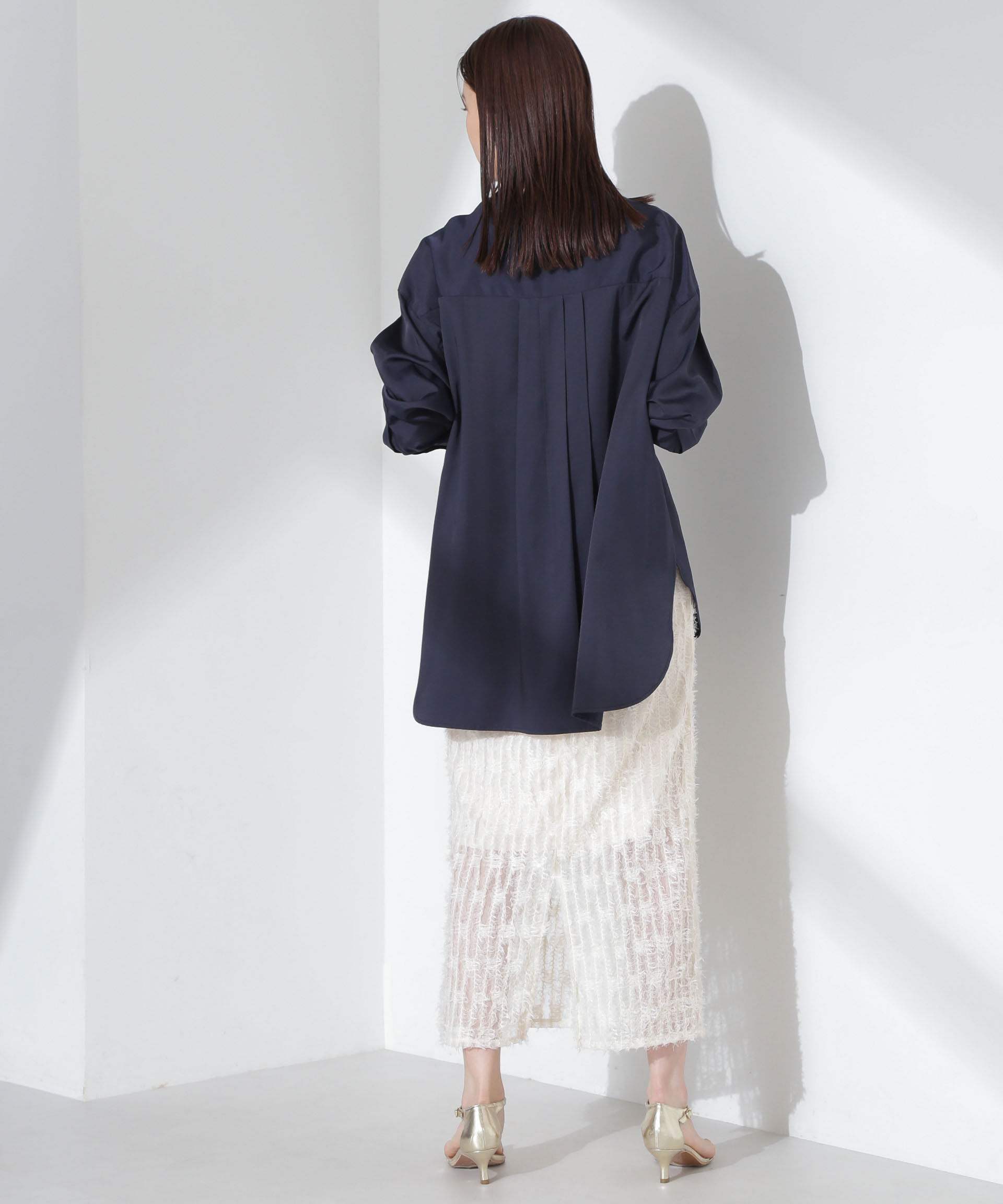 nano･universe「とろみバンドカラーシャツ」|シャツ・ブラウス|