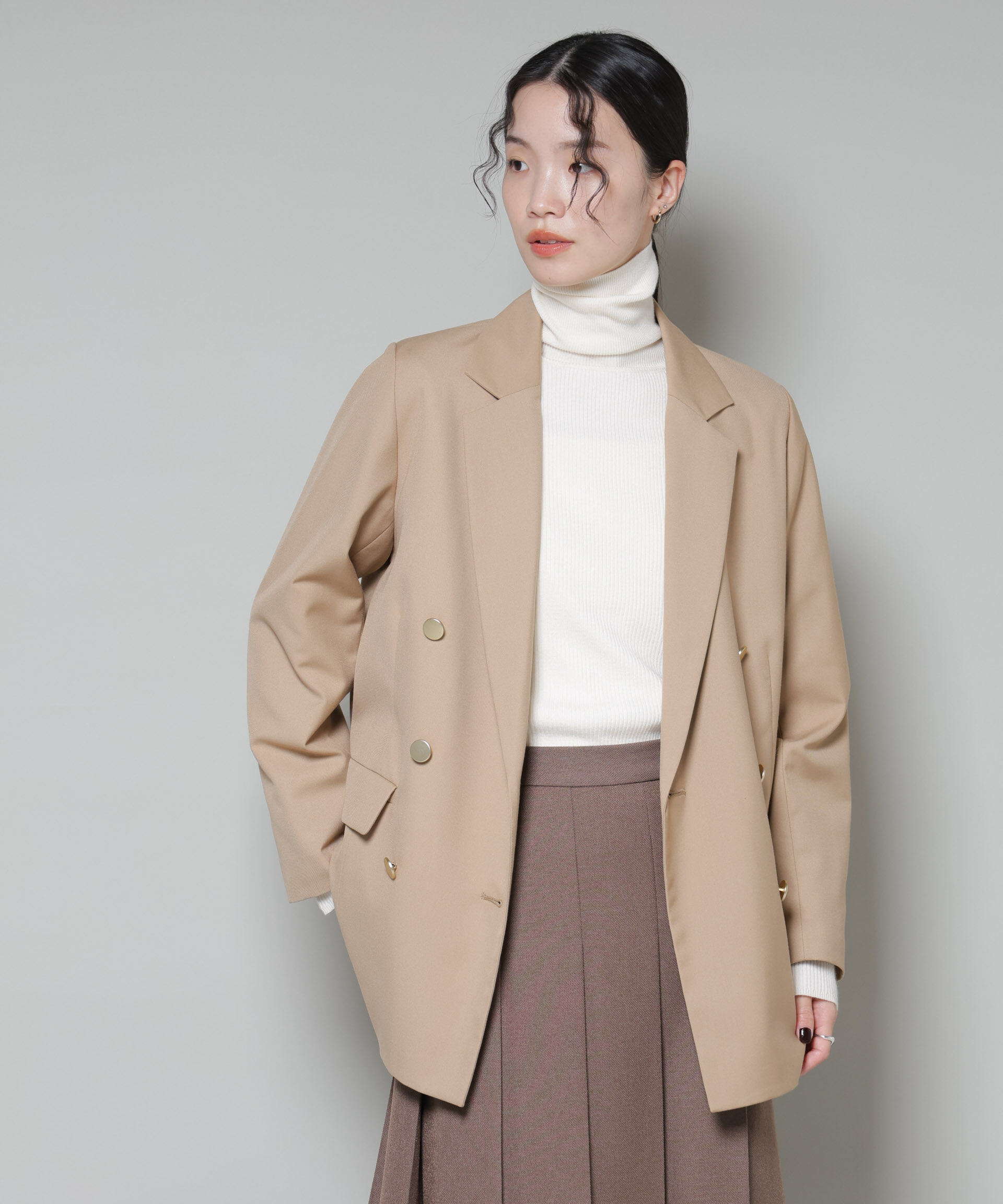 nano･universe「ダブルブレストジャケット」|テーラードジャケット|