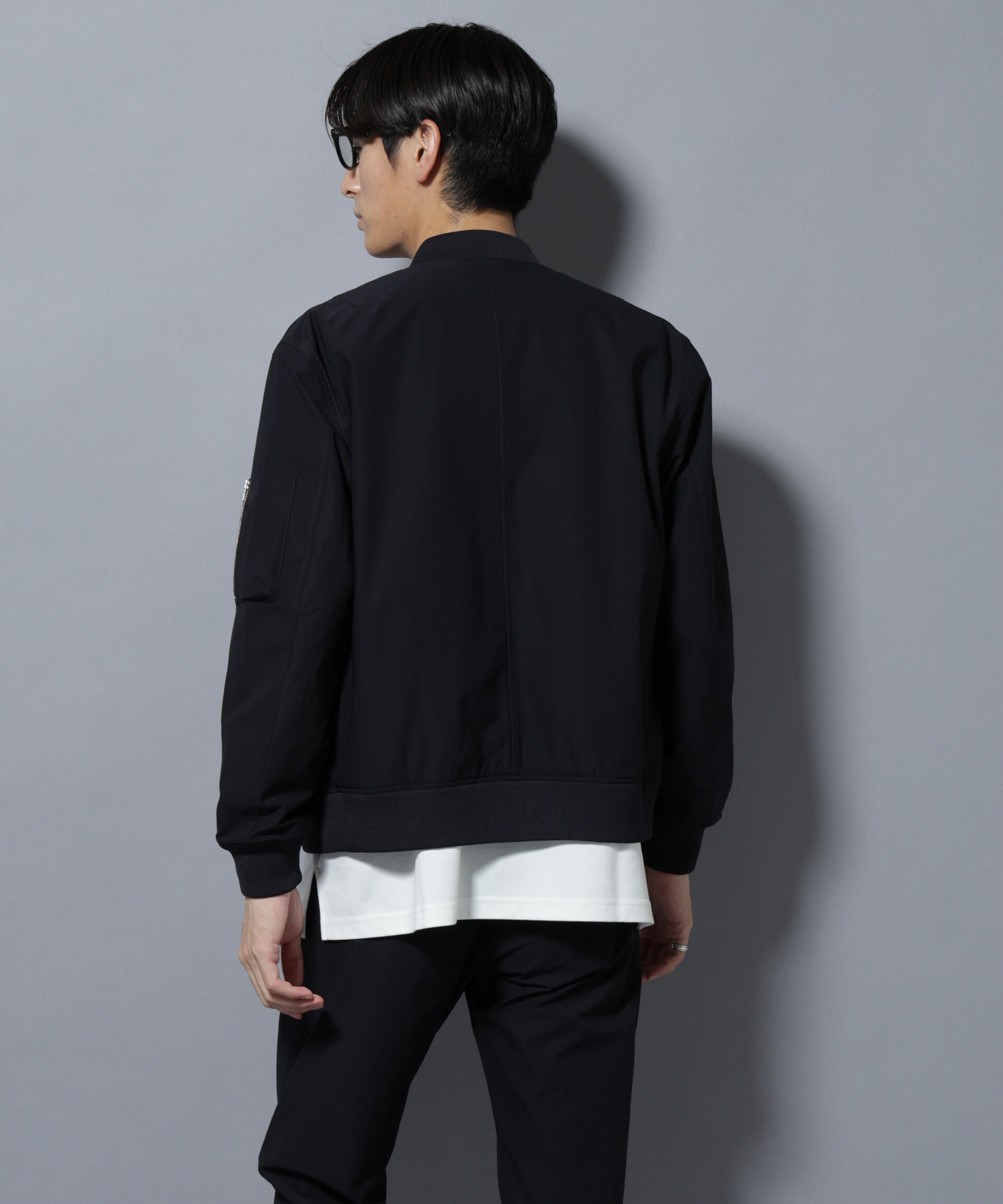 nano･universe「「N BASIC」TEXBRID(R)ツイルMA-1/撥水(セットアップ可)」|ブルゾン・スタジャン|