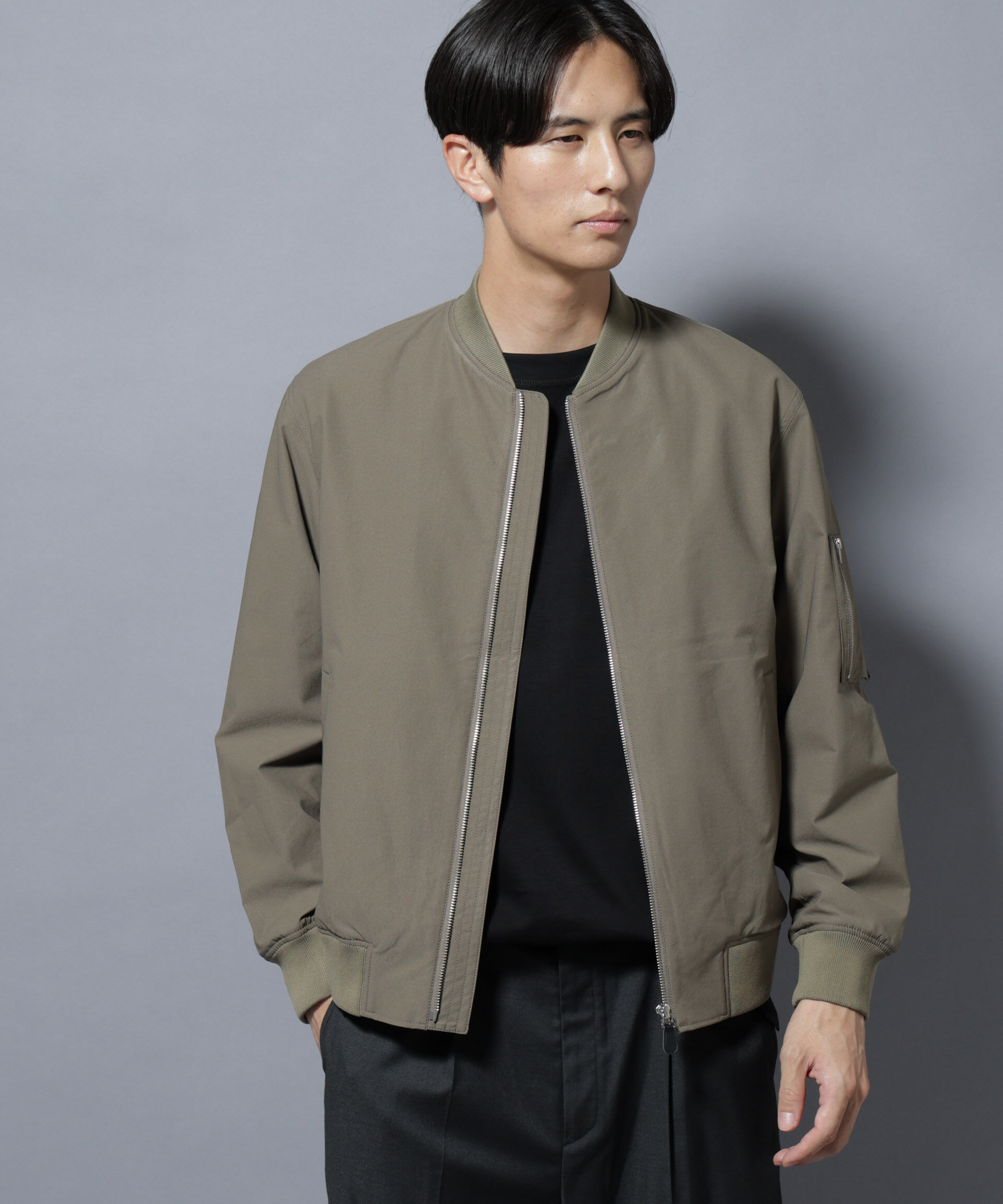 nano･universe「「N BASIC」TEXBRID(R)ツイルMA-1/撥水(セットアップ可)」|ブルゾン・スタジャン|