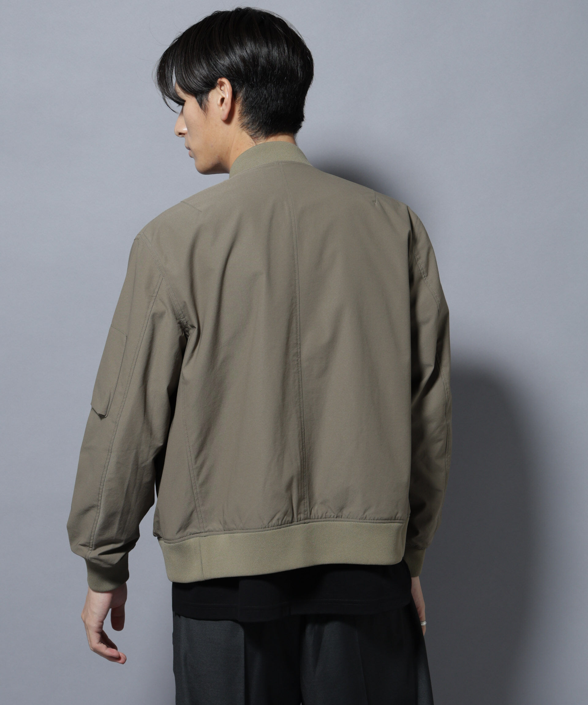 nano･universe「「N BASIC」TEXBRID(R)ツイルMA-1/撥水(セットアップ可)」|ブルゾン・スタジャン|