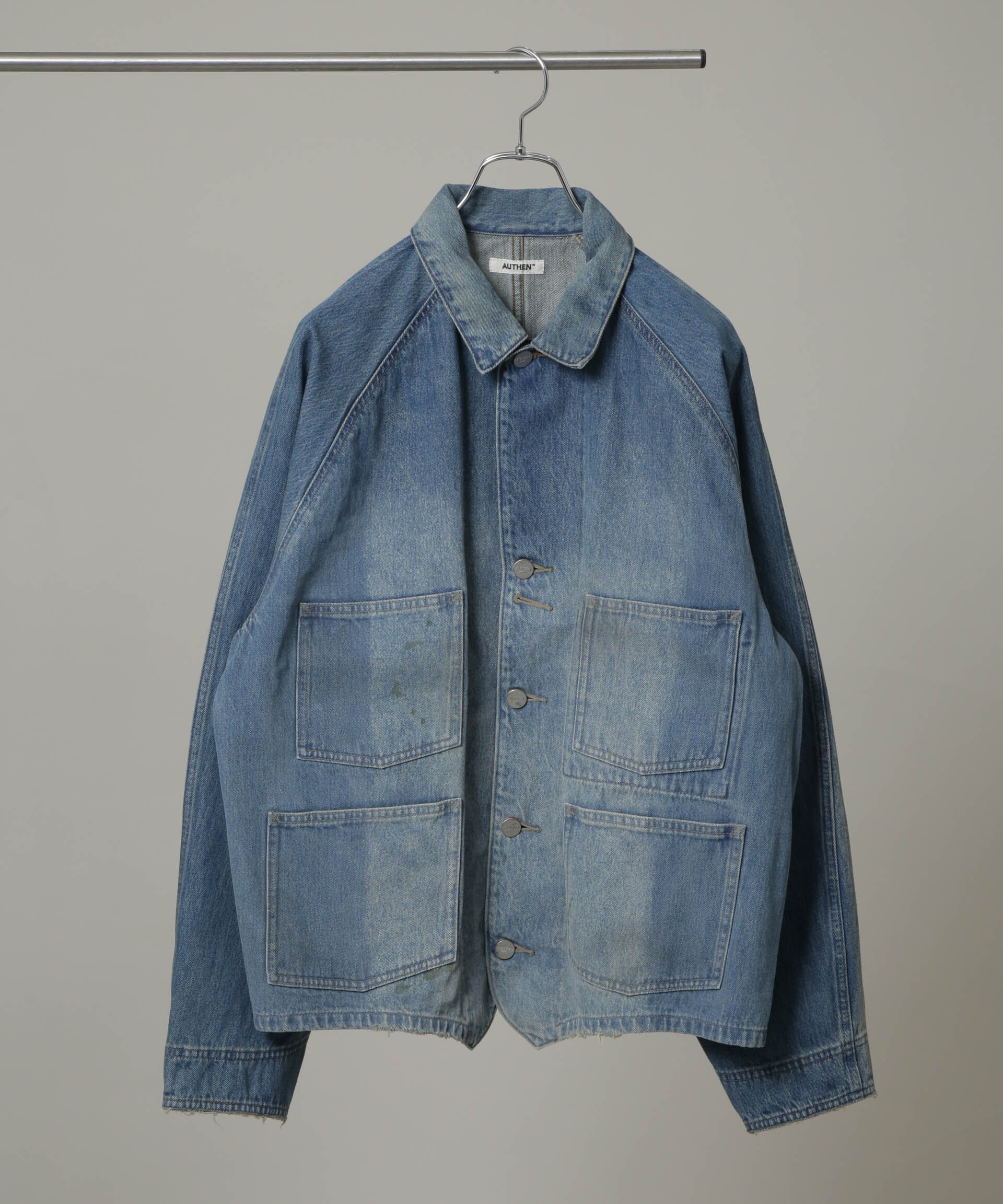 nano･universe「AUTHEN/VINTAGE DENIM ENGINEER JACKET」|ブルゾン・スタジャン|ブルー