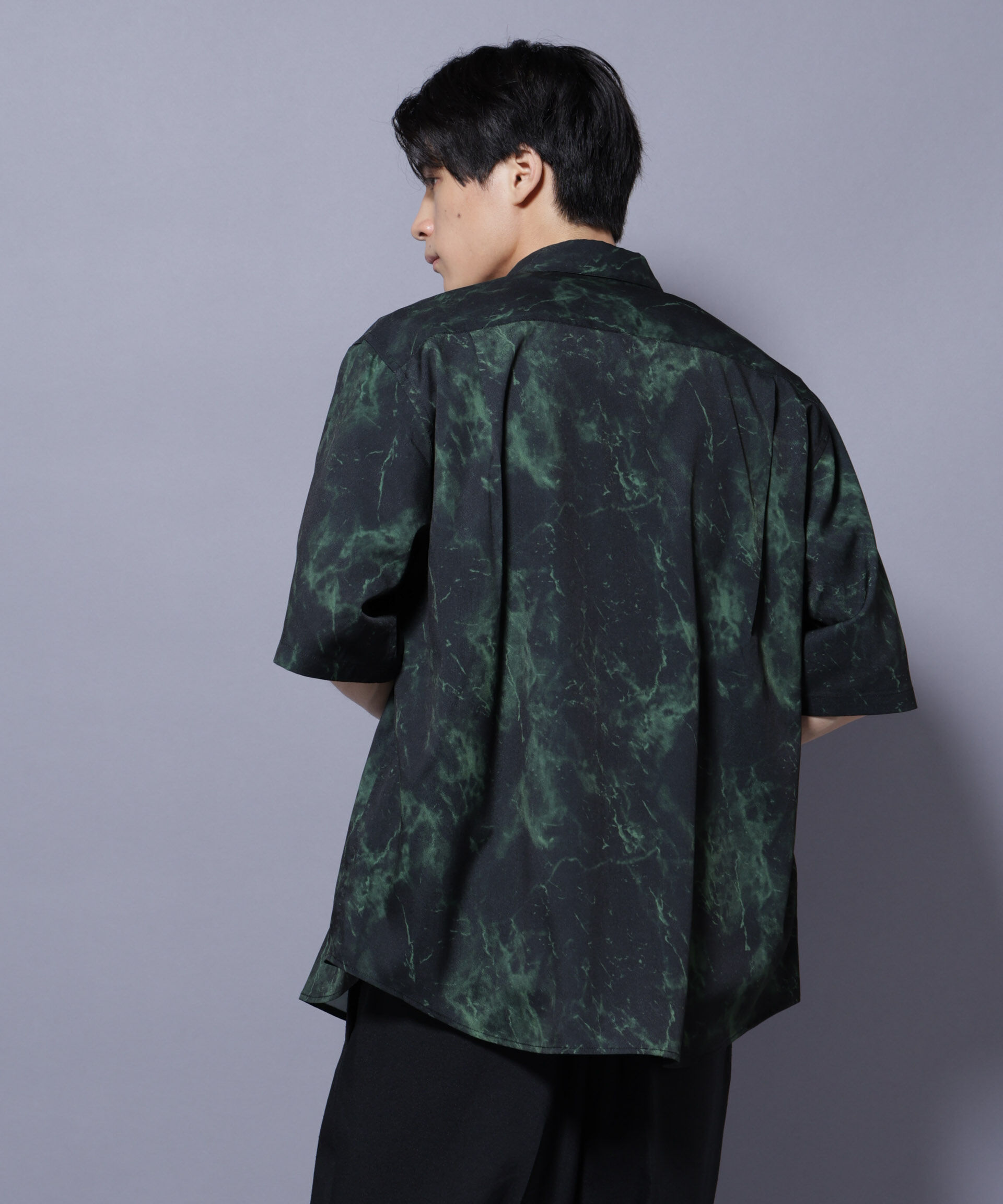 nano･universe「ストーンパターン半袖シャツ」|シャツ・ブラウス|