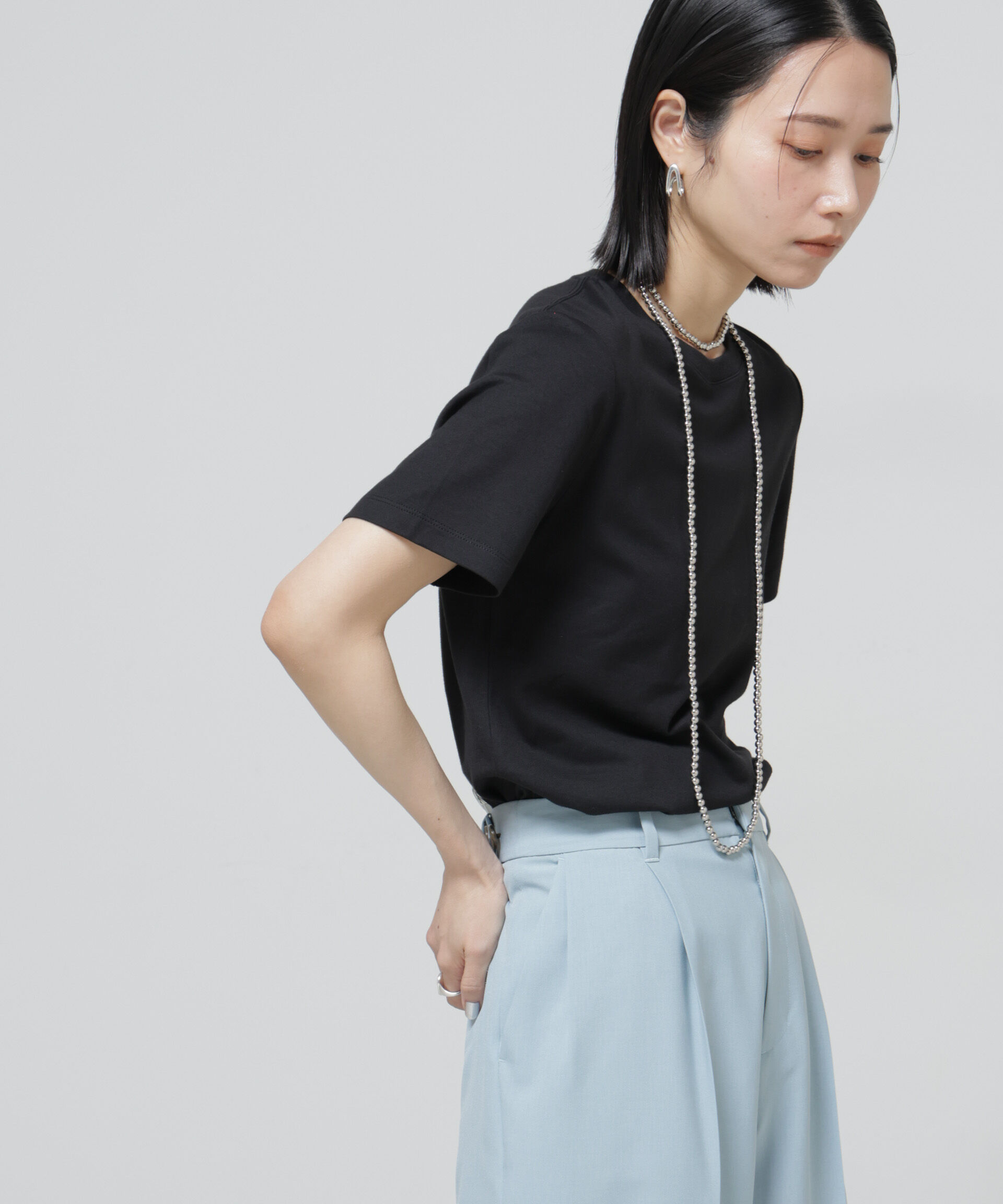 nano･universe「Anti Soaked(R) 汗染み防止クルーネックTシャツ」|Tシャツ・カットソー|