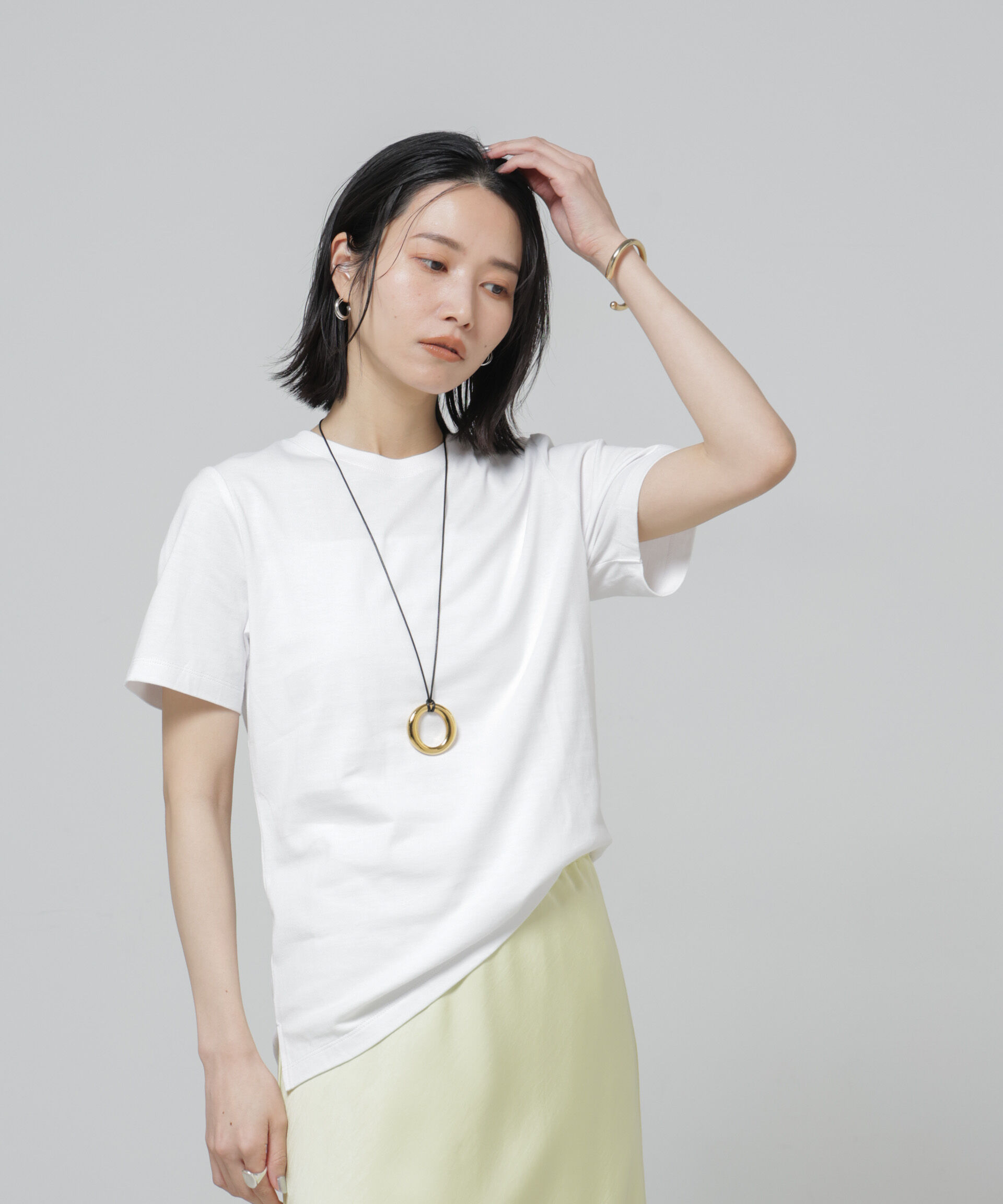 nano･universe「Anti Soaked(R) 汗染み防止クルーネックTシャツ」|Tシャツ・カットソー|