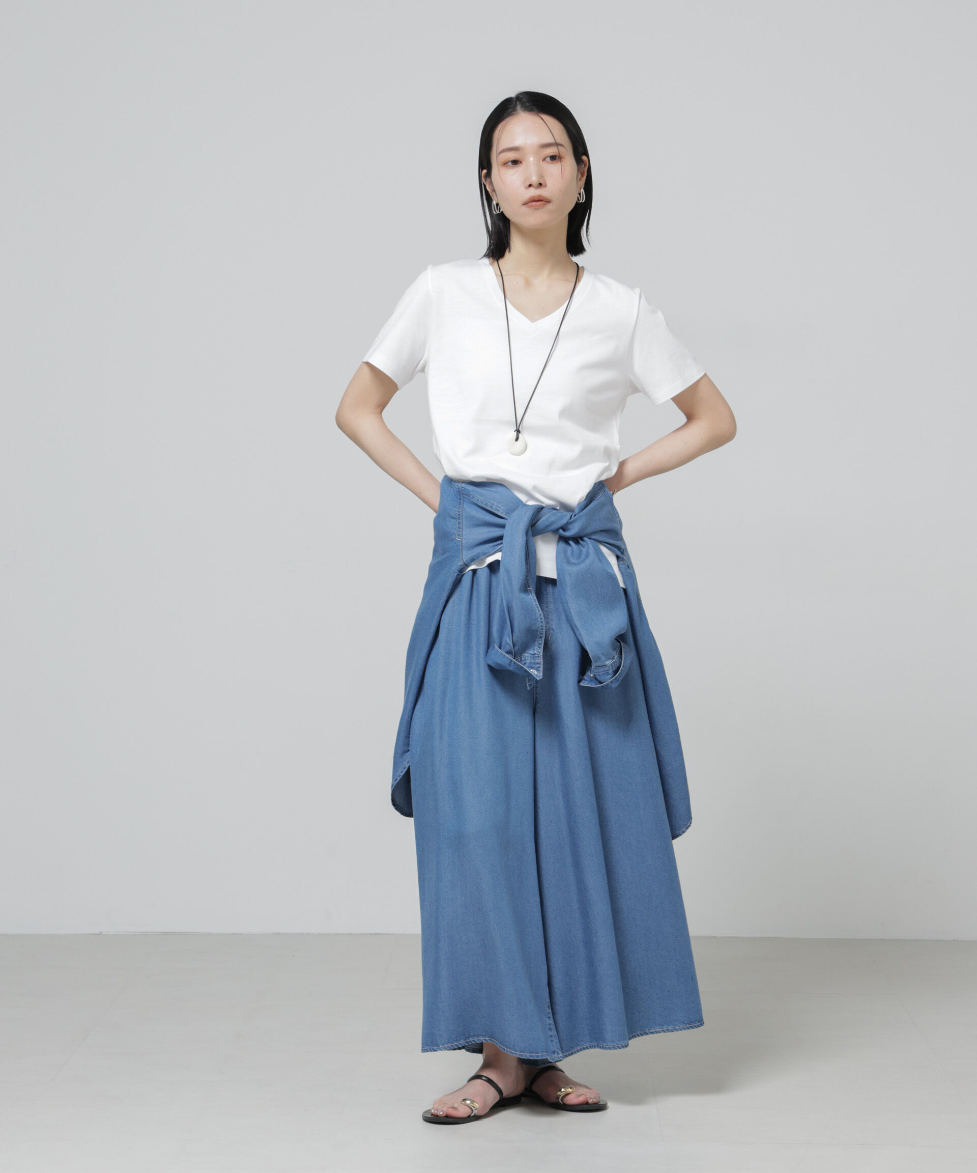 nano･universe「Anti Soaked(R) 汗染み防止VネックTシャツ」|Tシャツ・カットソー|