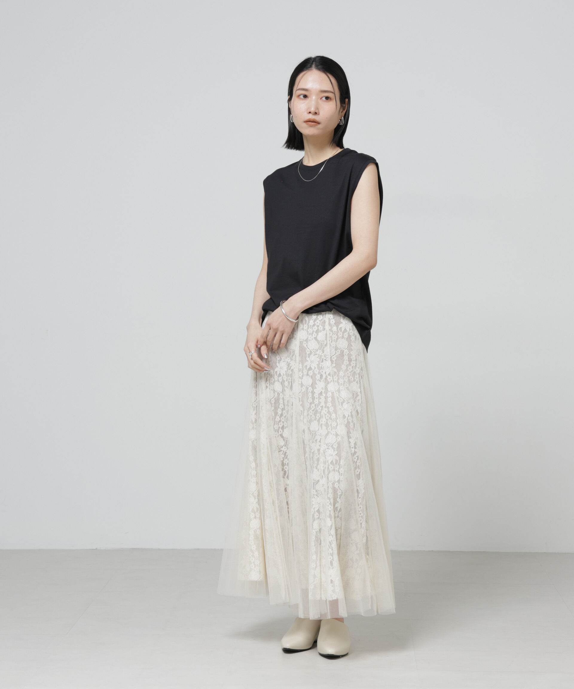 nano･universe「Anti Soaked(R) 汗染み防止ノースリーブTシャツ」|Tシャツ・カットソー|