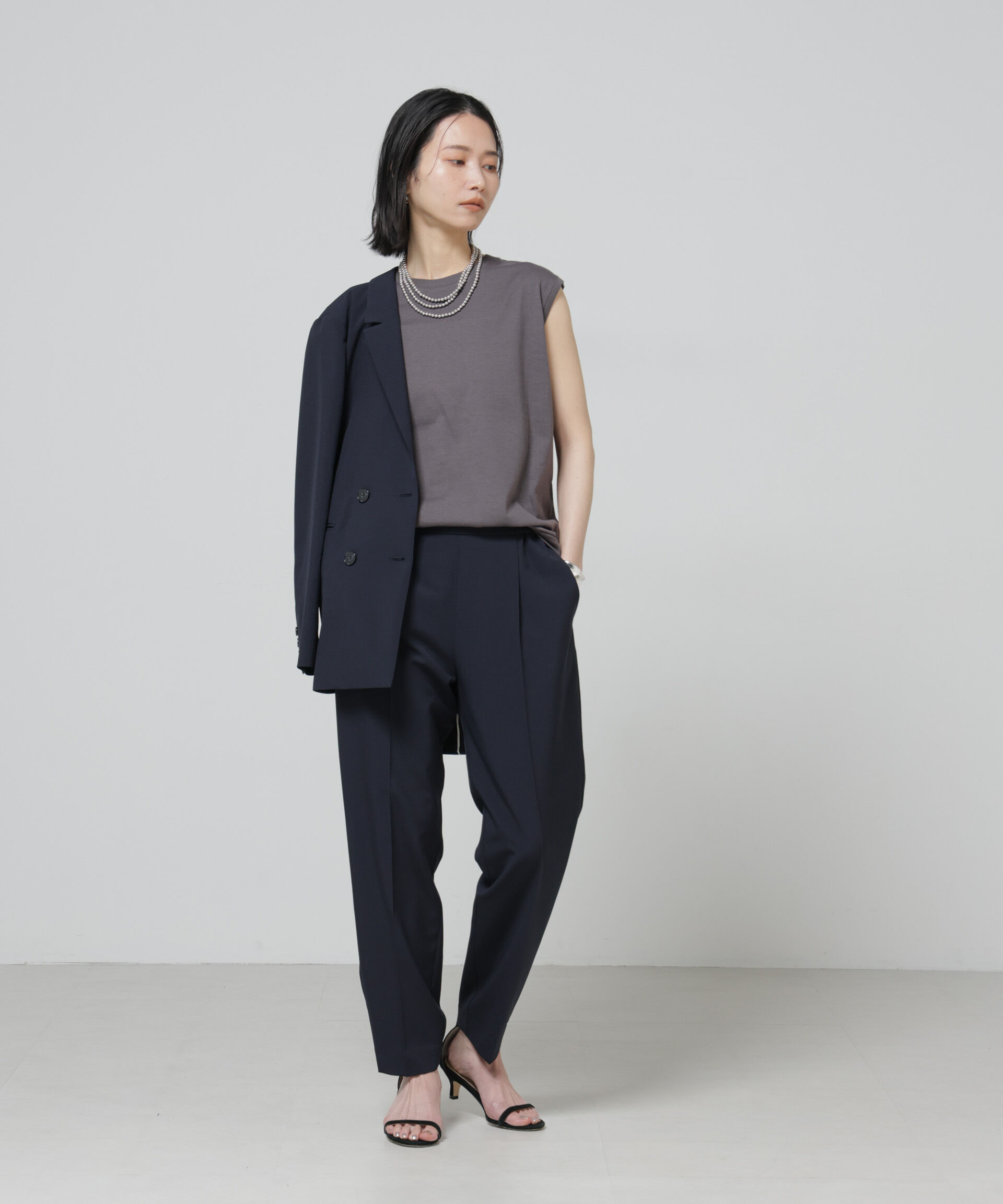 nano･universe「Anti Soaked(R) 汗染み防止ノースリーブTシャツ」|Tシャツ・カットソー|