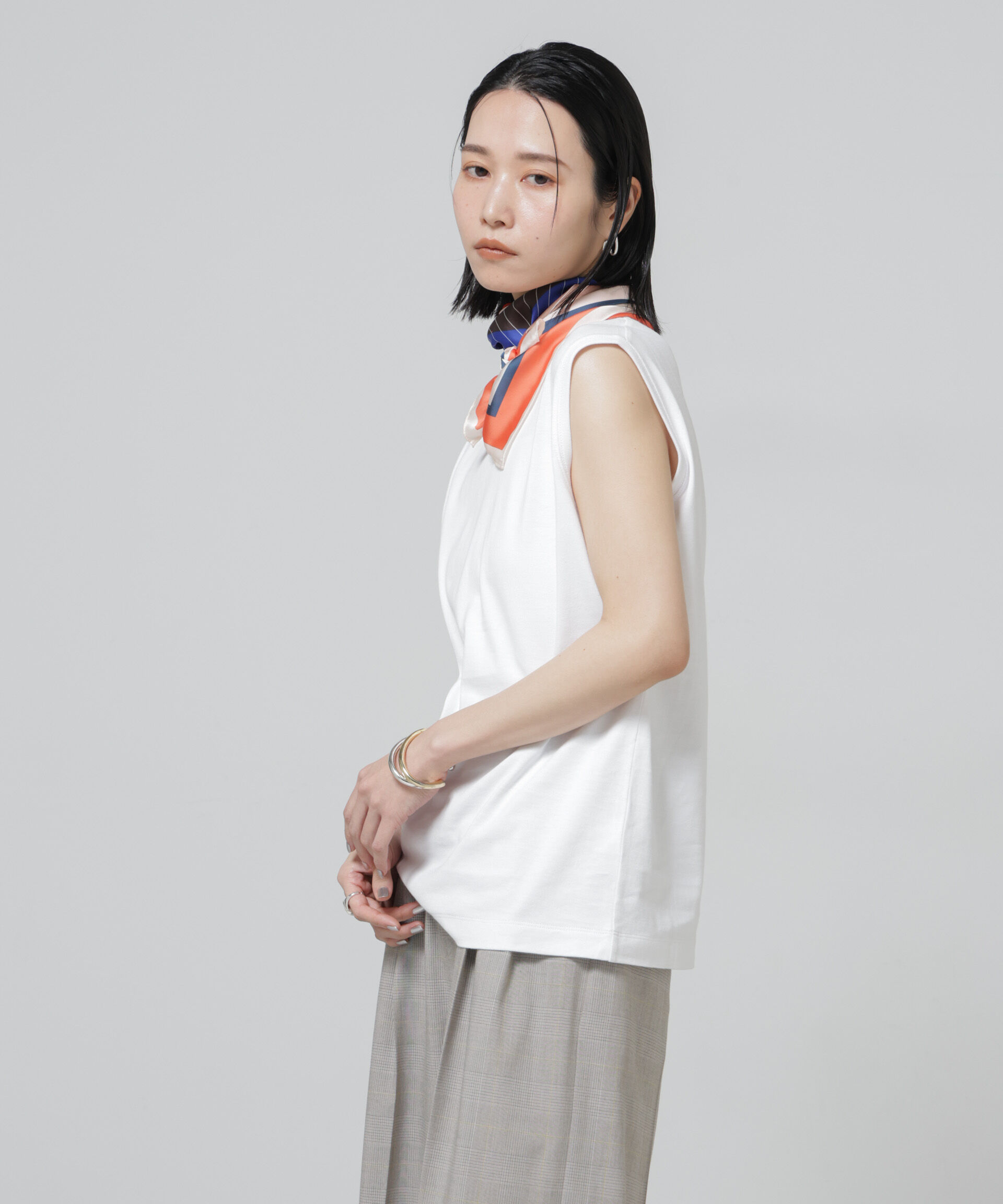 nano･universe「Anti Soaked(R) 汗染み防止ノースリーブTシャツ」|Tシャツ・カットソー|