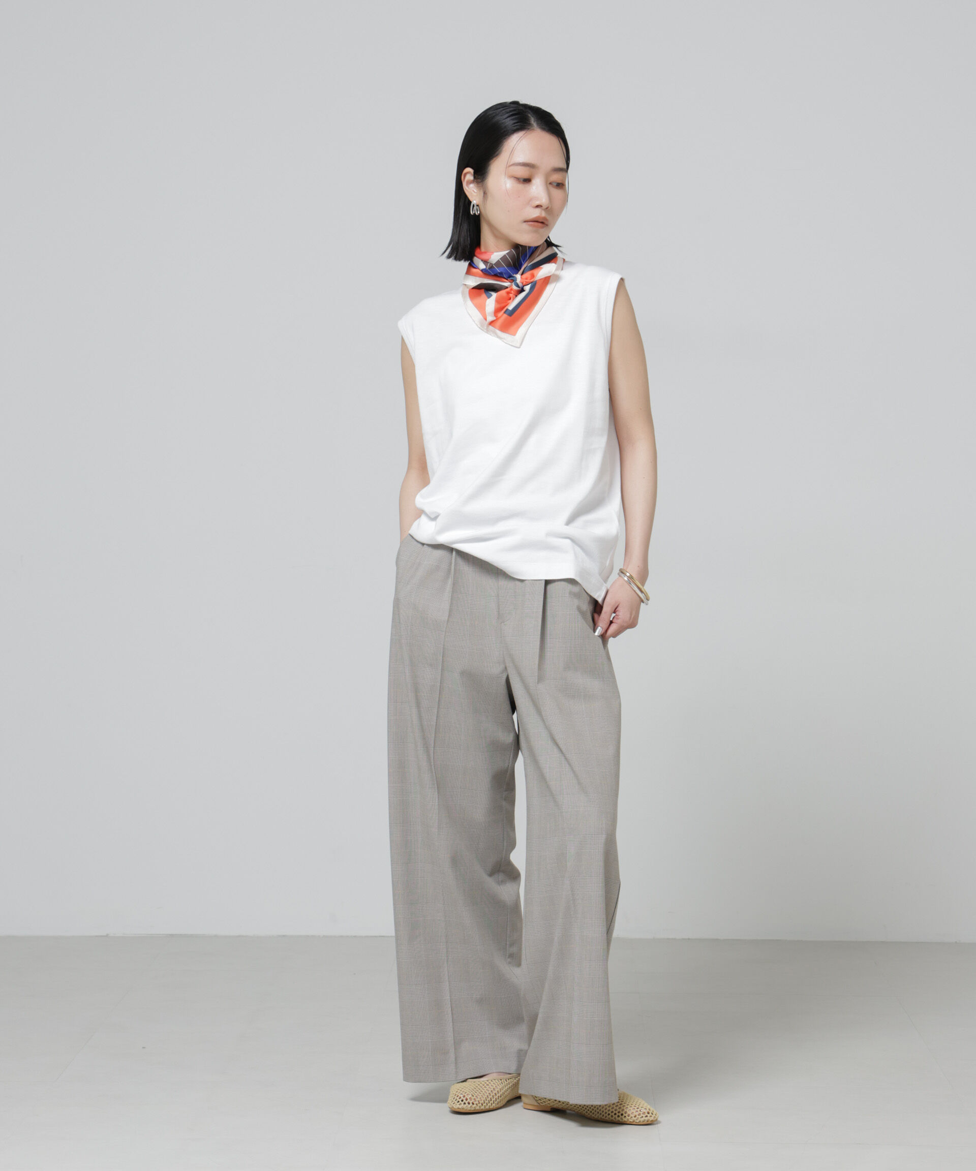 nano･universe「Anti Soaked(R) 汗染み防止ノースリーブTシャツ」|Tシャツ・カットソー|