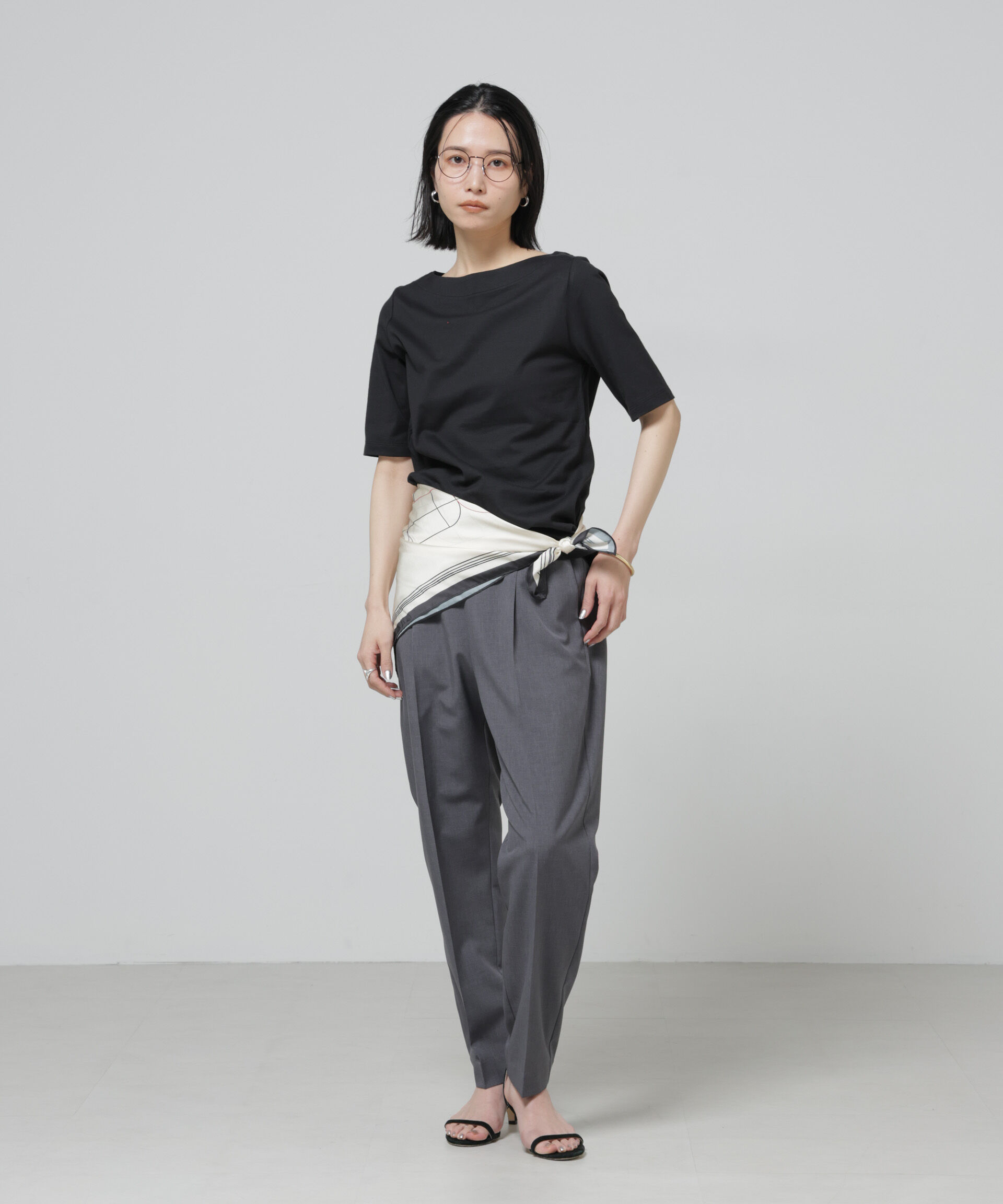 nano･universe「Anti Soaked(R) 汗染み防止ボートネックTシャツ」|Tシャツ・カットソー|