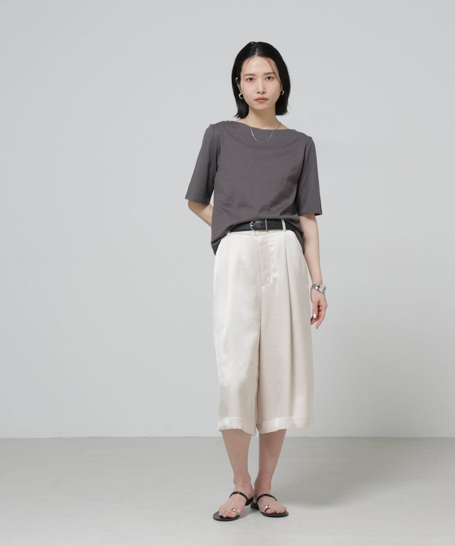 nano･universe「Anti Soaked(R) 汗染み防止ボートネックTシャツ」|Tシャツ・カットソー|