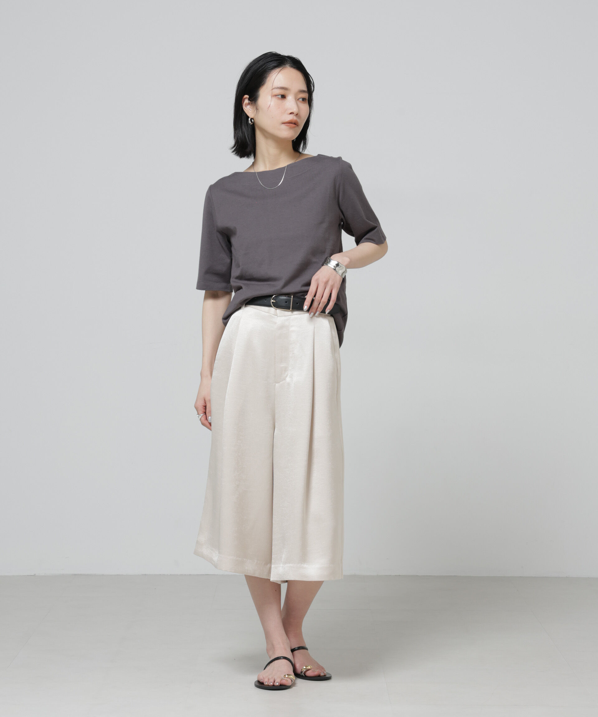 nano･universe「Anti Soaked(R) 汗染み防止ボートネックTシャツ」|Tシャツ・カットソー|