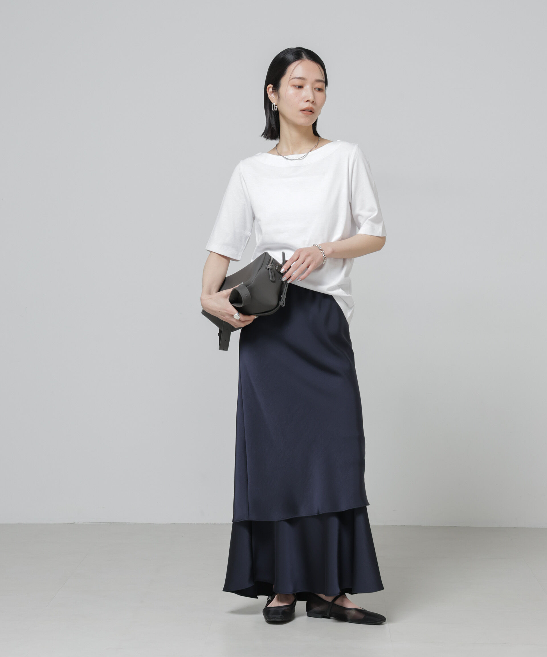 nano･universe「Anti Soaked(R) 汗染み防止ボートネックTシャツ」|Tシャツ・カットソー|