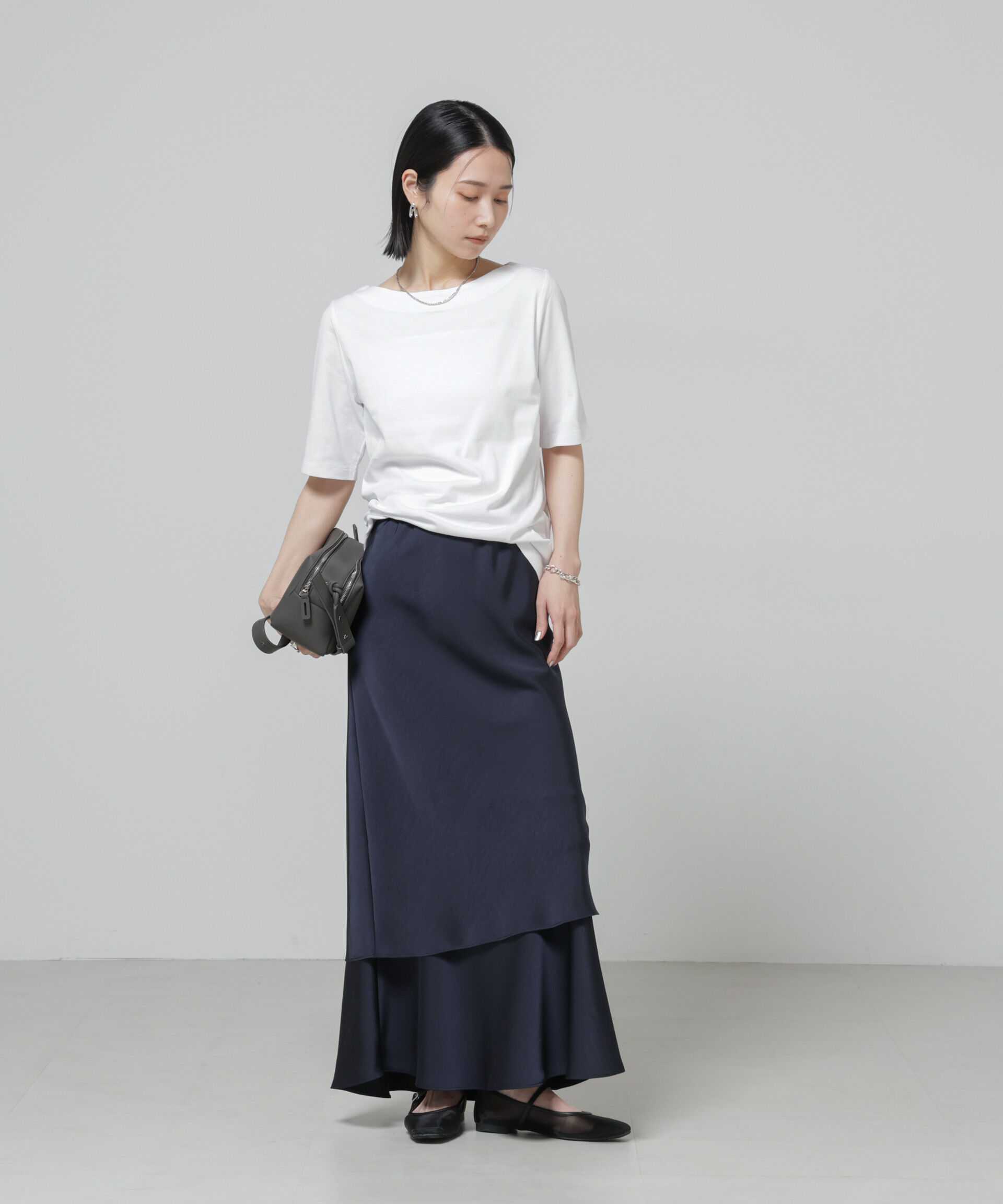 nano･universe「Anti Soaked(R) 汗染み防止ボートネックTシャツ」|Tシャツ・カットソー|