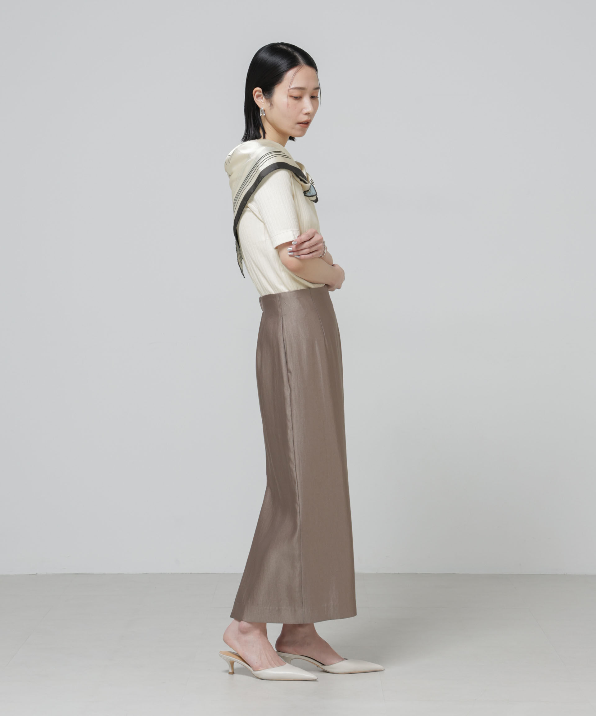 nano･universe「Anti Soaked(R) 汗染み防止クルーネックリブTシャツ」|Tシャツ・カットソー|