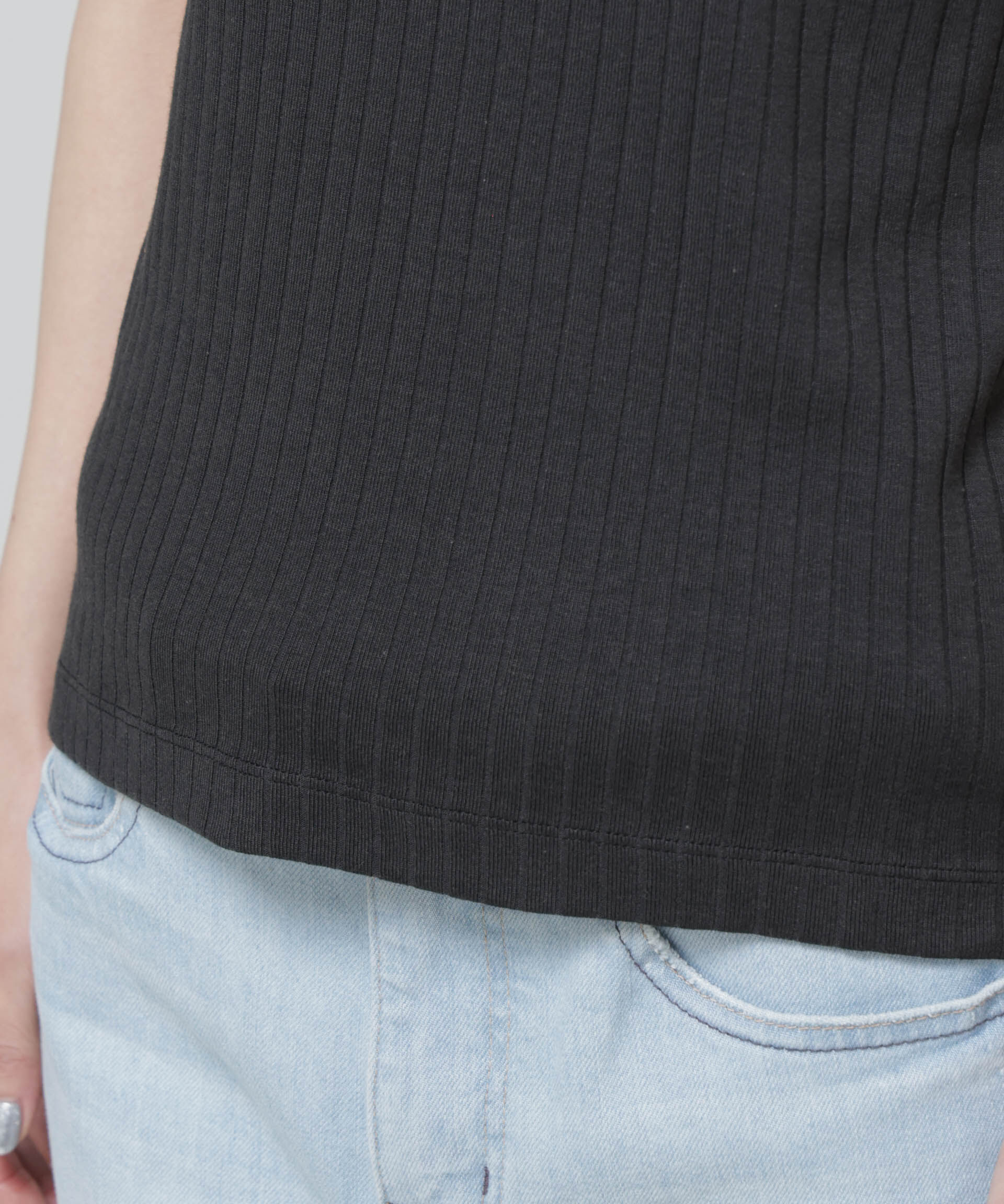 nano･universe「Anti Soaked(R) 汗染み防止コンパクトリブTシャツ」|Tシャツ・カットソー|