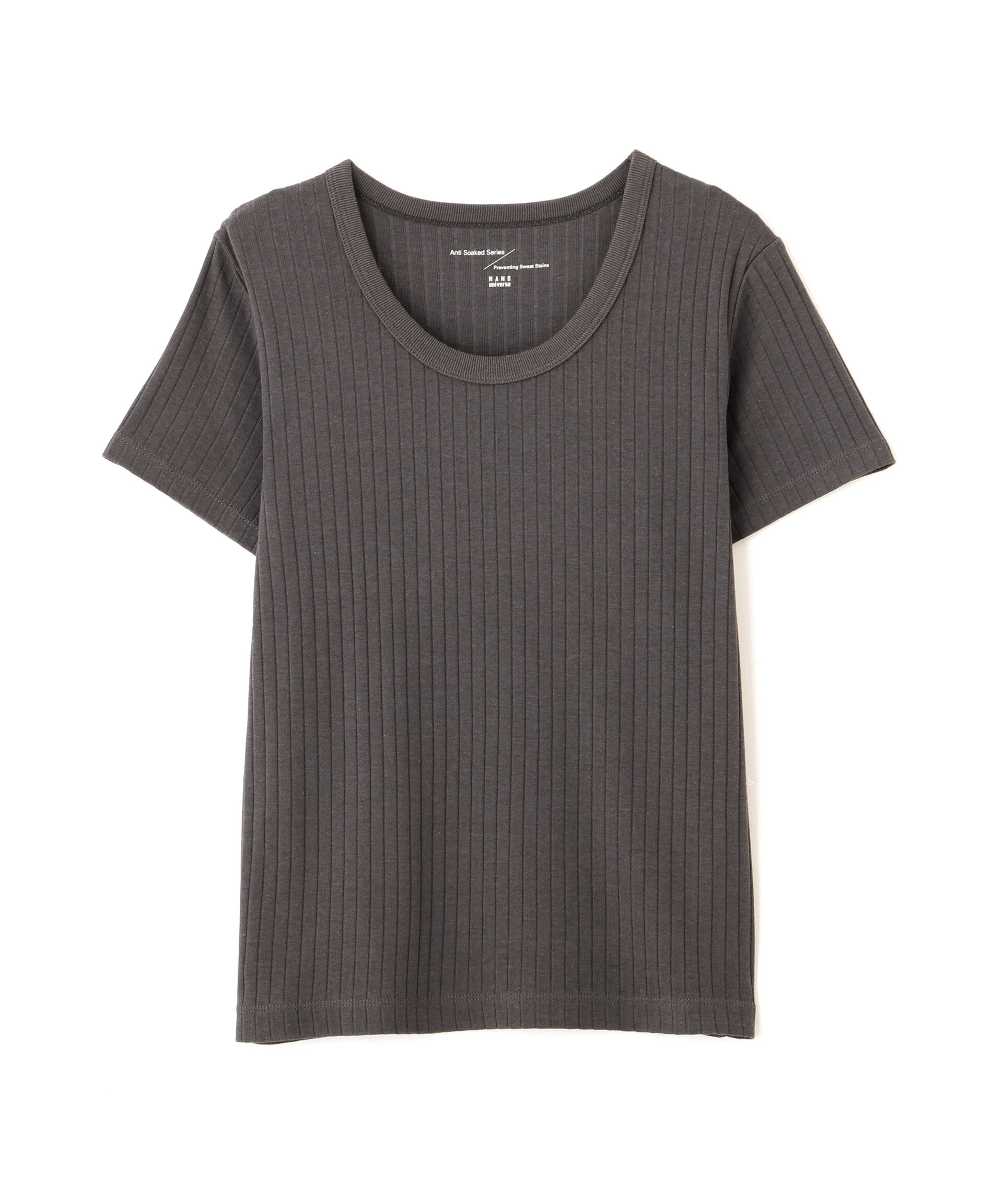 nano･universe「Anti Soaked(R) 汗染み防止コンパクトリブTシャツ」|Tシャツ・カットソー|
