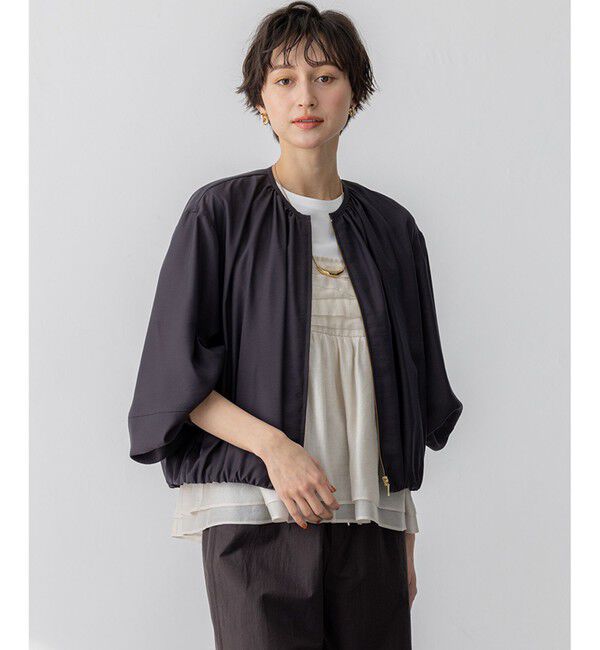 23区「【速乾性/接触冷感】シアータンブラー ブルゾン」|ブルゾン・スタジャン|ﾀﾞｰｸﾌﾞ