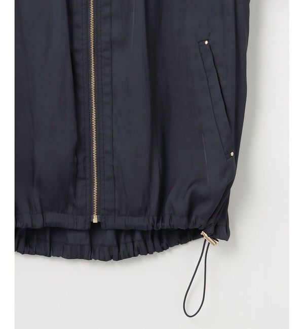 any SiS「【接触冷感・速乾・UVカット】ツヤテロギャザー ブルゾン」|ブルゾン・スタジャン|