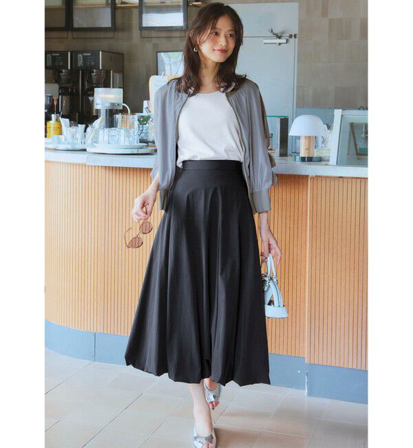 ANY SIS「【洗える】チュールレイヤードニット ブルゾン」|ブルゾン・スタジャン|