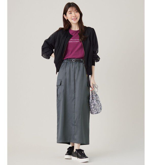 ANY SIS「【洗える】チュールレイヤードニット ブルゾン」|ブルゾン・スタジャン|