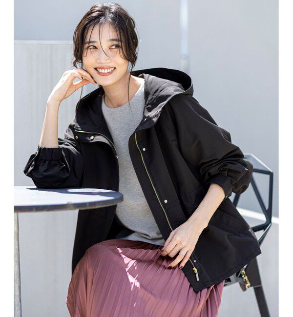 ANY SIS「フーディショート ブルゾン」|ブルゾン・スタジャン|ブラック