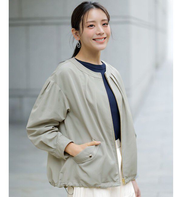 ANY SIS「【花粉リリース】スプリングコンフォート ブルゾン」|ブルゾン・スタジャン|ライトカーキ
