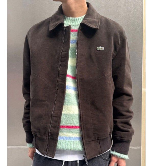 LACOSTE「パデッドモールスキンジャケット / 中綿ブルゾン」|ブルゾン・スタジャン|ダークブラウン