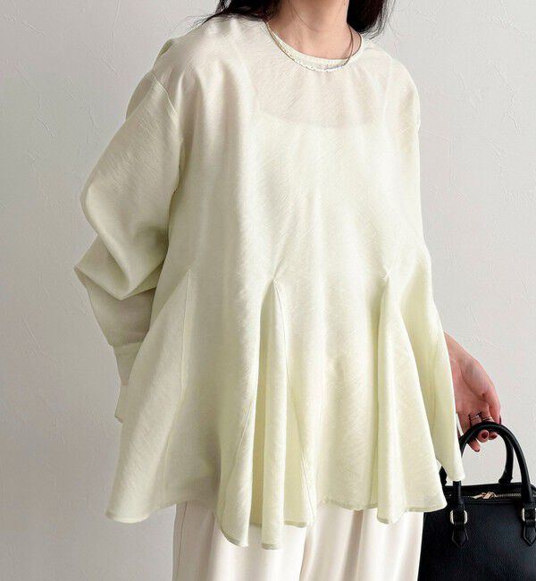 fredy emue「ペプラムシアーボリュームブラウス」|シャツ・ブラウス|