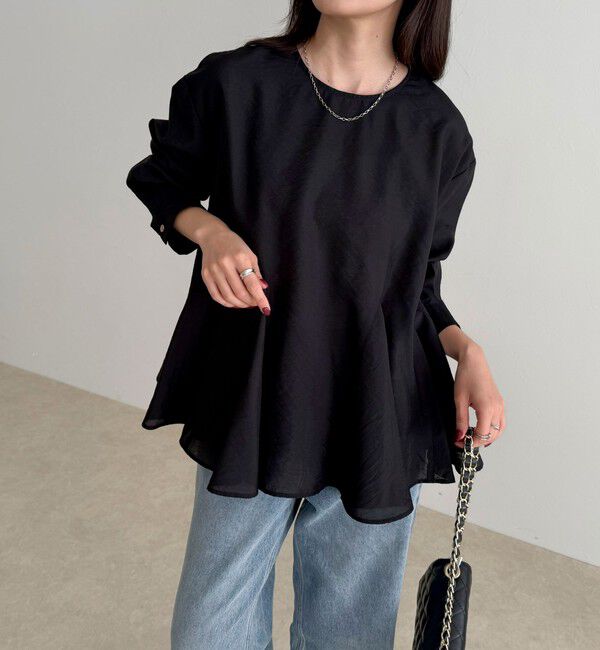 fredy emue「ペプラムシアーボリュームブラウス」|シャツ・ブラウス|