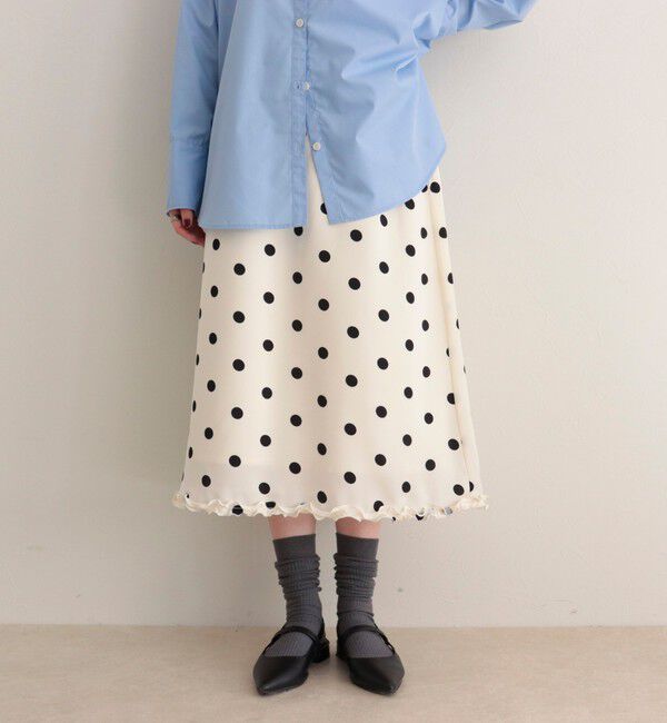 fredy emue「サテンドットミディスカート」|スカート|