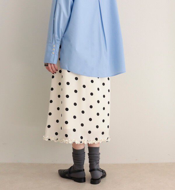 fredy emue「サテンドットミディスカート」|スカート|