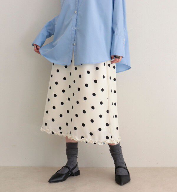 fredy emue「サテンドットミディスカート」|スカート|