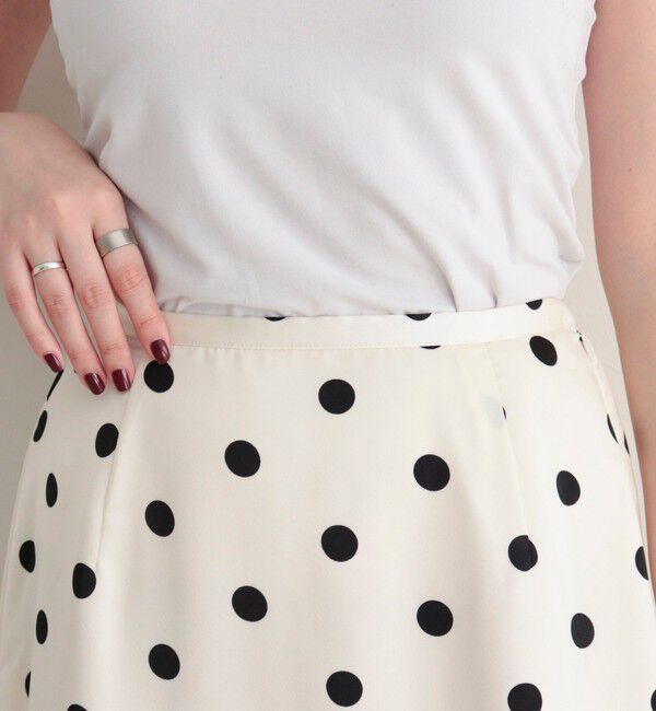 fredy emue「サテンドットミディスカート」|スカート|