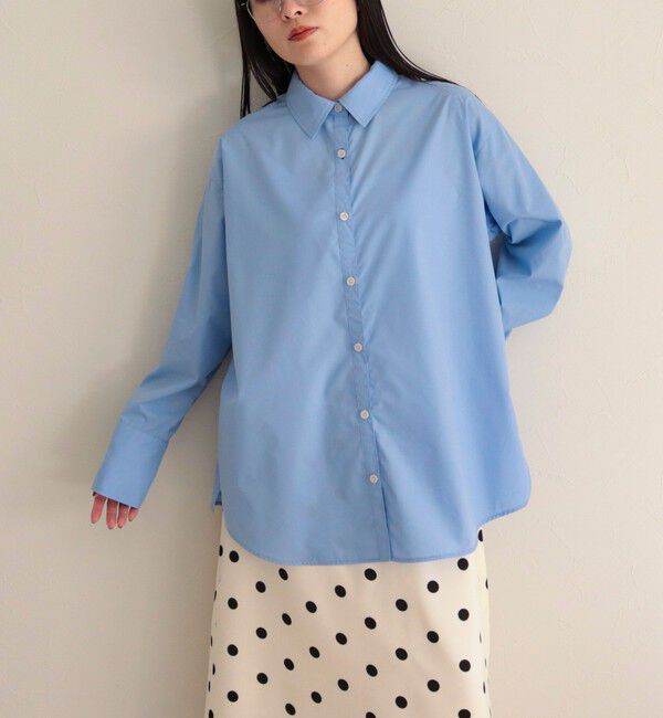 fredy emue「2WAYオーバーシャツ」|シャツ・ブラウス|サックスブルー