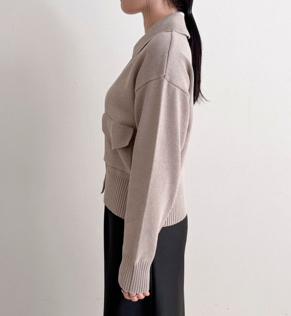 fredy emue「コットン衿付きVネックカーディガン」|カーディガン|