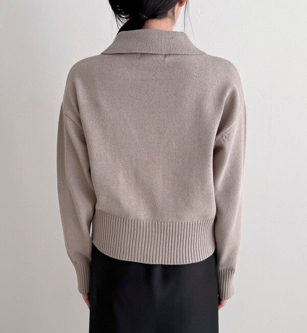 fredy emue「コットン衿付きVネックカーディガン」|カーディガン|