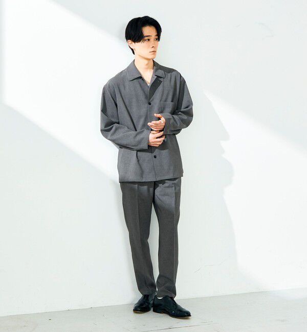 GLOSTER「【春夏に着たい上品素材】リネンタッチドビーワークシャツ」|シャツ・ブラウス|