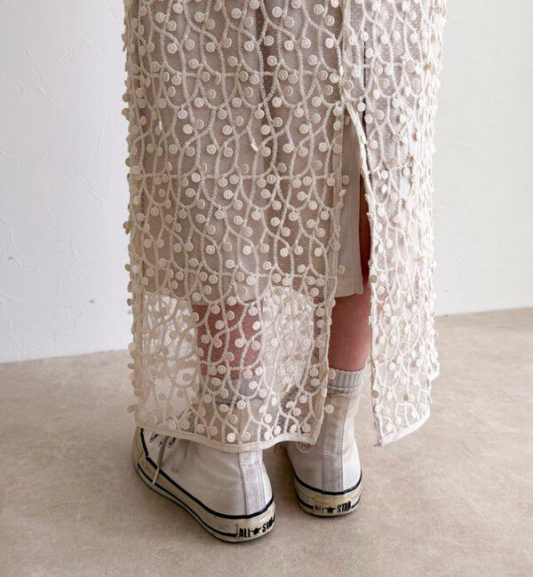 fredy emue「《セットアップ対応》フォーカスドット刺繍スカート」|スカート|