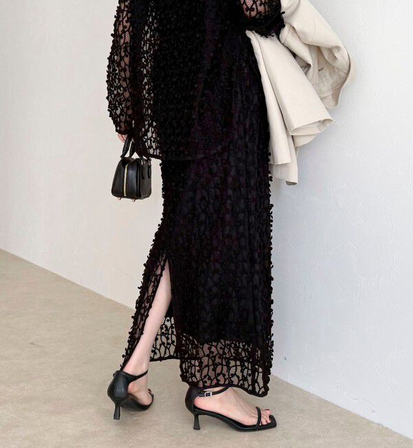 fredy emue「《セットアップ対応》フォーカスドット刺繍スカート」|スカート|