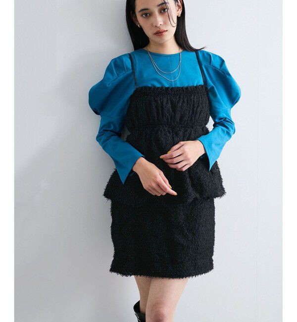 VIS「フリンジキャミチュニック」|チュニック|ブラック(01)