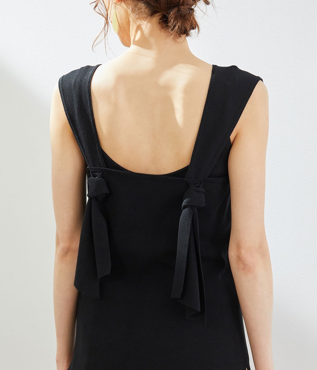 Rope&rsquo;Picnic「後ろ結びゼロスリーブプルオーバー」|ニット・セーター|