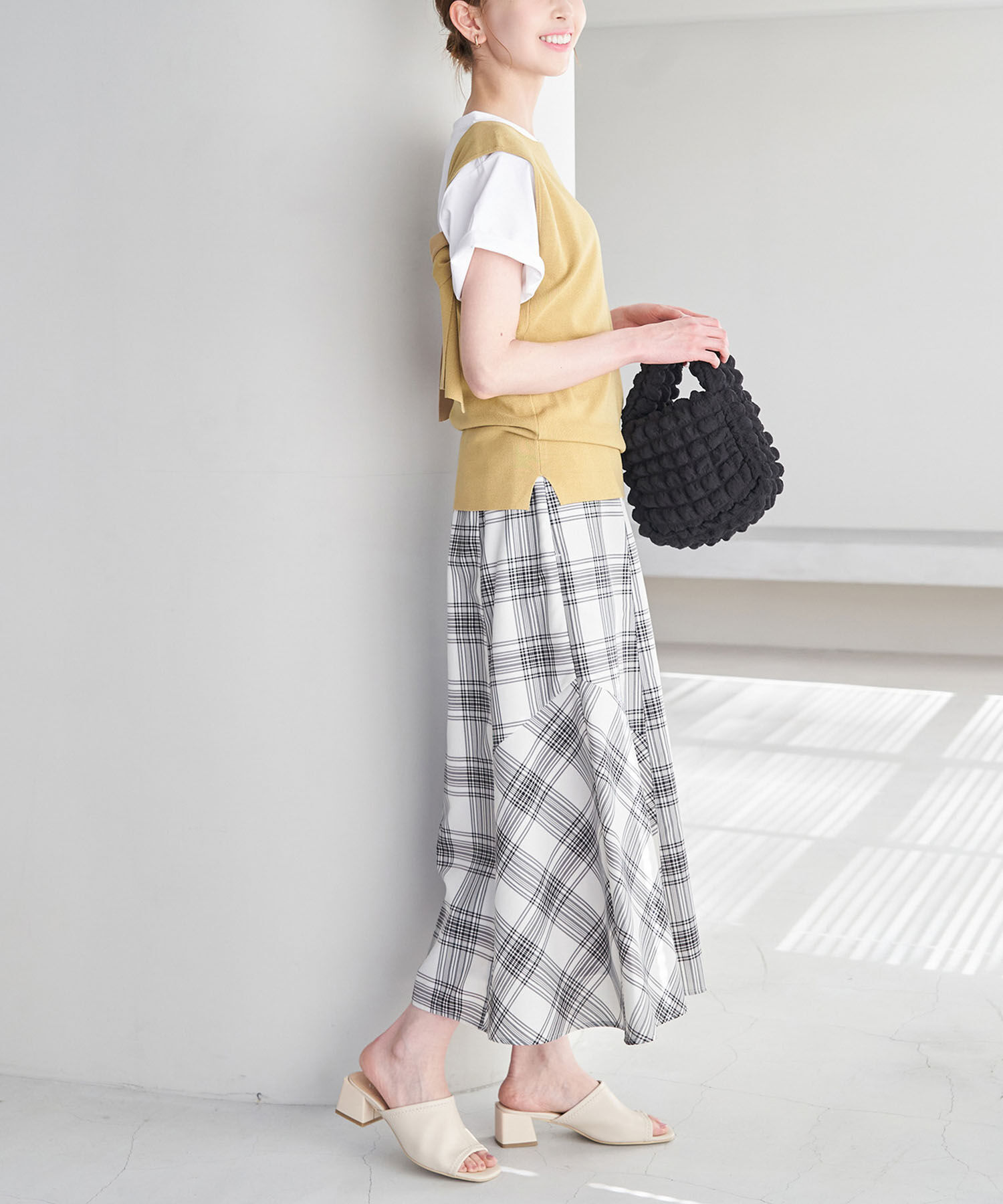 Rope&rsquo;Picnic「後ろ結びゼロスリーブプルオーバー」|ニット・セーター|