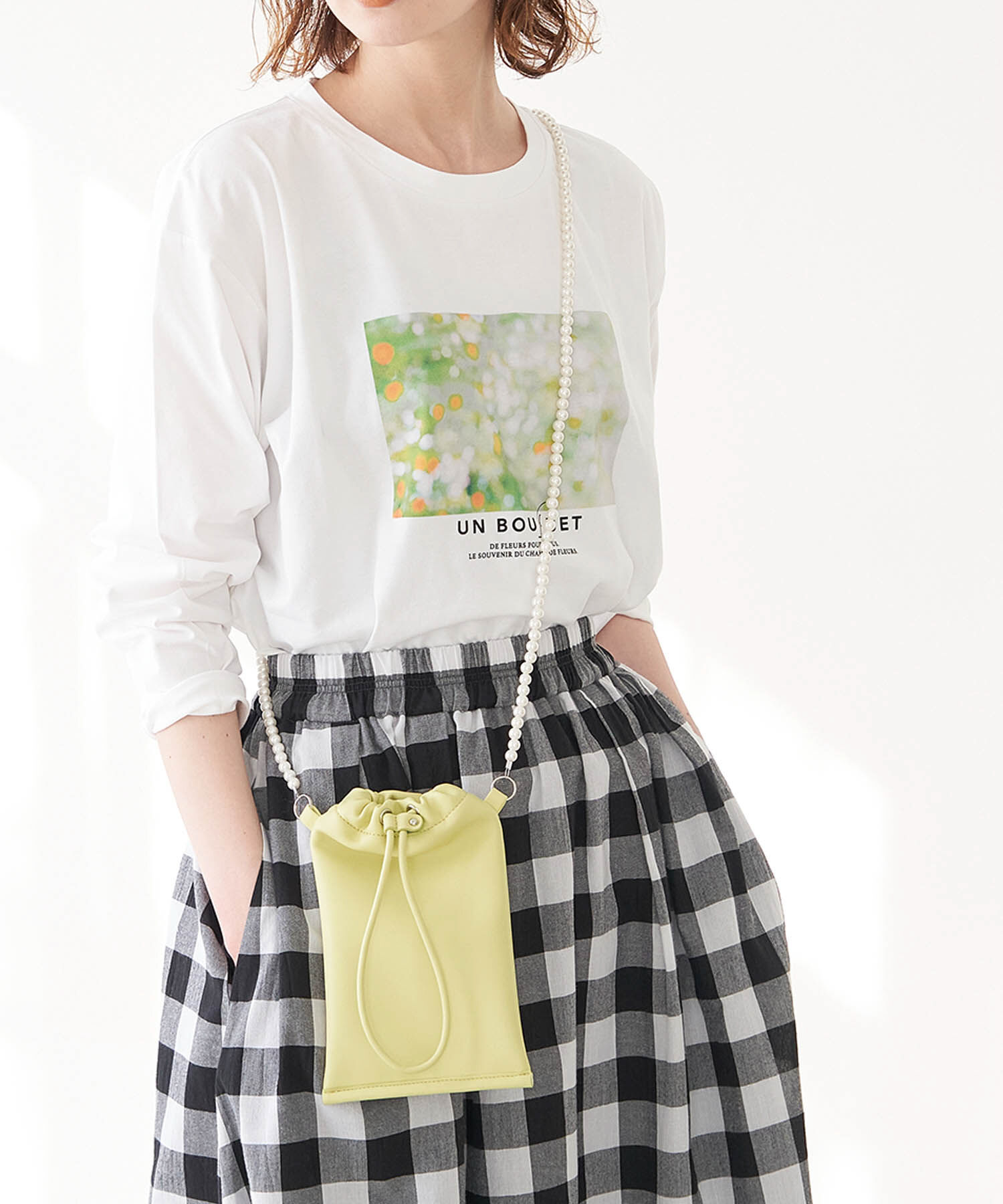 ROPE PICNIC PASSAGE「パールチェーンハンドルソフトミニショルダーバッグ」|ショルダー・メッセンジャー|